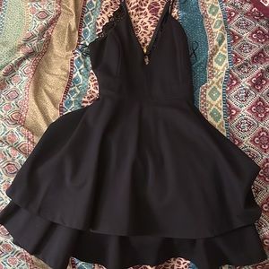 Navy blue Windsor mini skater dress